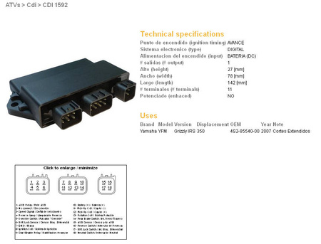 Dze moduł zapłonu cdi yamaha yfm 350 grizzly '07-'11 (oem:4s2-85540-00-00)