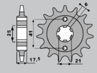 Zębatka przednia 284 15 honda xbr 500 '87-'91 (łańc.525)