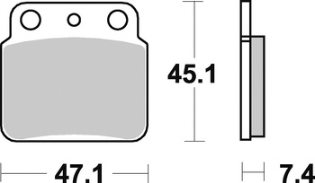 Klocki hamulcowe kh137 sinter offroad kawasaki kfx 400 03-06, suzuki lt 250 87-90, ltz 400 03-06, ltz 450 06-12, lt 500 87-95, tył