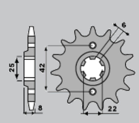 Zębatka przednia 281 14 18nc (jtf281.14) (łańc. 520)