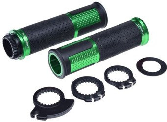 Manetki gripy uniwersalne motocykl zielone 22mm