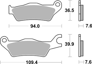 Klocki hamulcowe kh715 suzuki gsxr 125 '17-'19 street ceramic kolor czarny