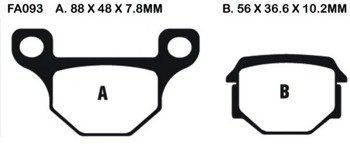 Klocki hamulcowe TGB 309RS Rieju MRT 50 Derbi GPR 125