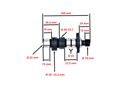 Wałek Rozrządu Bez Zębatki 125 Ccm 4t Suzuki Gn 125 Power Force