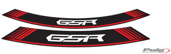 Paski Na Felgi Puig Do Suzuki Gsr600 (Logo Gsr) Czerwone
