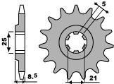 Zębatka przednia 725 14 18nc huqvarna cr/wr 250 (90-00) (łańc. 520)