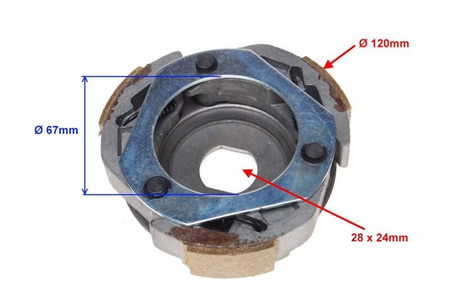 Szczęki sprzęgła skuter GY6-125 120mm