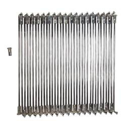 szprychy wzmocnione z nyplami (komplet) przód 21 cali kawasaki kx 500 '84 kolor srebrny (na zamówienie)