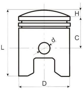 Tłok kompletny do skutera Peugeot Honda nominał