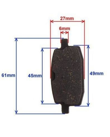 KLOCKI HAMULCA SKUTERY 4T 139QMB KOŁO 10x3,50