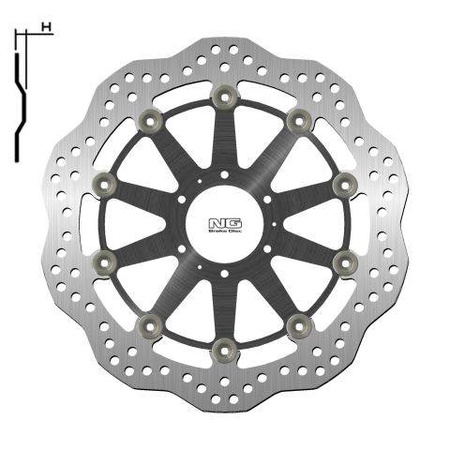Tarcza hamulcowa przód honda xl 1000v 99-13, vfr crossrunner 800 '11-14 (296x62x5mm) (6x6,5mm) wave pływająca (środaluminiowy)