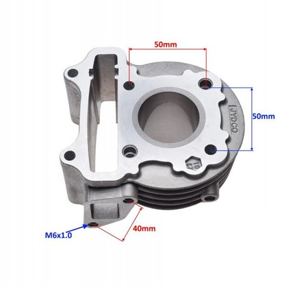 Cylinder 50cc do Peugeot Kisbee – komplet 39,00 mm