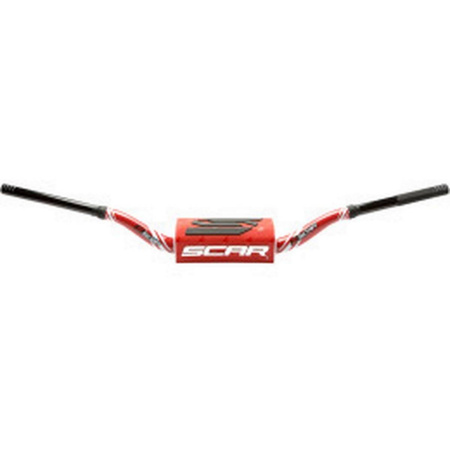Kierownica 28,6mm model villopoto/stewart kolor czerwony/czarny gąbka kolor czerwony/czarny