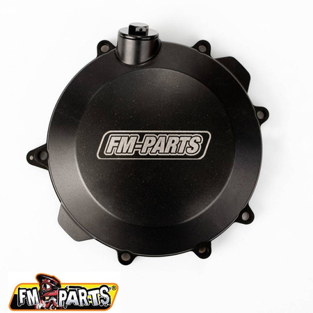 Fm-parts pokrywa sprzegła (dekiel) wzmacniana cnc 7075 aluminium (większa pojemność oleju) ktm/husqvarna `18-22  kolor czarny