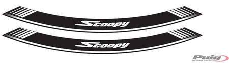 Paski na felgi puig do honda scoopy sh125i 07-22 (logo scoopy) białe