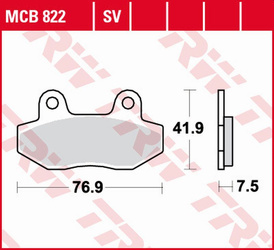 Klocki hamulcowe kh086 sinter street hyosugt '03-'17, gv 125 '00-'17, xrx '99-'14, gt 250 '04-'14, gt 650 '04-, gv 650 '04-'10, sym wolf cla
