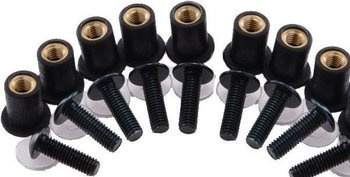 Śruby mocowania szyb motocyklowych komplet 8 szt.