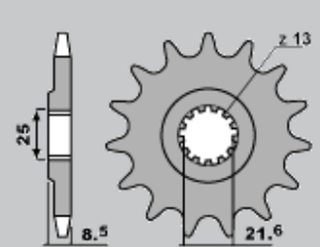 Zębatka przednia 2137 15 kawasaki z 1000 '07-'16 (jtf1537.15) (łańc. 525) (213715jt)
