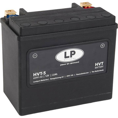 Landport akumulator hvt-5 12v 22ah 173x98x154 heavy v-twin bezobsługowy - zalany (zwiększony prąd rozruchowy 325a) (lewy +) (2)