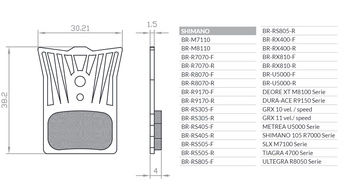 Klocki hamulcowe rowerowe organic sport z radiatorem mtb / szosa / elektryk