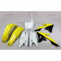 Komplet plastików suzuki rmz 250 '19-'25, rmz 450 '18-'25 kolor oem żółty/biały