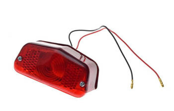 Lampa tył uniwersalna czerwony klosz