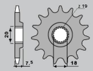 Zębatka przednia 340 13 honda cr 125 87-03 (łańc. 520)  (jtf326.13)