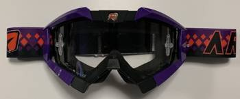 gogle riding crows basic kolor czarny/granatowy/czerwony, szybka anti fog, anti scratch, uv, roll-off ready, gąbka 2 warstwowa