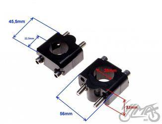 Mocowanie kierownicy enduro 28,5 mm/22m aluminiowe