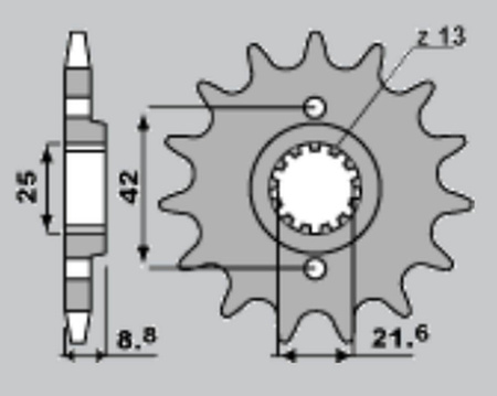 Zębatka przednia 523 15 kawasaki klr600 (jtf516.15)