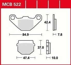 KLOCKI HAMULCOWE MOTOCYKLOWE TRW522
