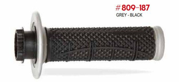 MANETKI PG809 OFF ROAD Z BLOKADĄ SCS LOCK-ON + 7 ADAPTERÓW ROLGAZU (22+25MM) KOLOR SZARY CZARNY DWUSKŁADNIKOWE HALF WAFFLE DŁ. 115MM (809-187)