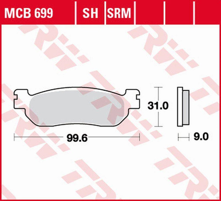 Klocki hamulcowe kh275 sinter yamaha yp/xp 125 x-max '10-, vp 250 x-city '07-'16, yp 250 majesty '98-'03, yp 250 x-max '05-'13, ra 400 x-max