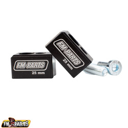 PODWYŻSZENIE KIEROWNICY 25MM KTM; HUSQVARNA, GAS GAS KOLOR CZARNY