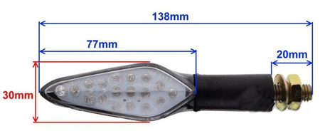 Kierunkowskazy motocyklowe led Duże E4