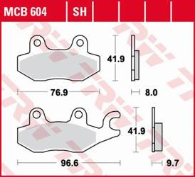 Klocki hamulcowe kh165/2 organic suzuki dr 800 97-99, triumph tiger 1050 07-13, dytona 1200 93-97, trophy 1200 94-03, yamaha xtz 750 89-97, tył