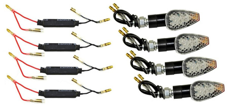 Kierunkowskazy led e8 pomarańczowa końcówka z opornikami