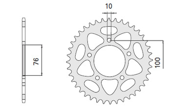 Zębatka tylna 4456 41 (2096-41) benelli 500/600/900