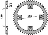 Zębatka tylna 4354 39 c45 kawasaki tecate 250 84-88 (łańc. 520) (jtr1413.39)