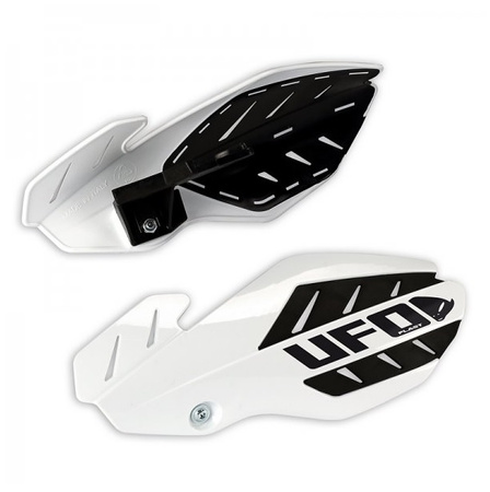 Osłony rąk (handbary) flame husqvarna tc 250 '14-'16, te 250/300 '14-'16, fc '14-'15, fe '14-'16 kolor biały/czarny (z mocowaniami)