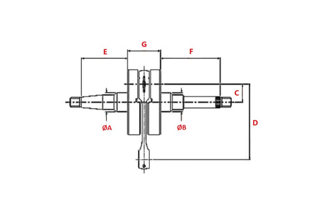 Wał Korbowy Rms 2t 50 Ccm 10 Mm Minarelli Vertical Bws Booster