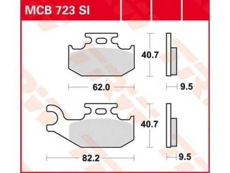 KLOCKI HAMULCOWY TRW MCB723SI