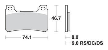 Hamulcowe kh158 track&sport sinter kolor złoty (zamienia mieszankę rs)