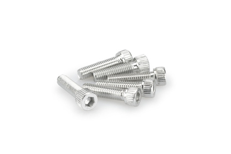 Śruby z anodyzowanego aluminium blister 6 śrub imbusowych m8x30mm srebrne