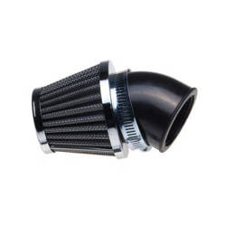 Filtr powietrza stożkowy chrom średnica 28mm Kąt 45 Stopni