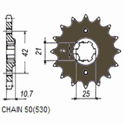 Zebatka napedowa sunstar sunf505-16