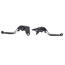 Dźwignia hamulca i sprzęgła łamana do Kawasaki srebrna komplet