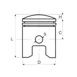 70,50/18/45 tłok Etz Mz250 3 szlif Jasny