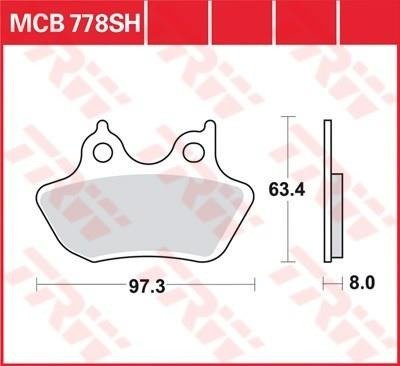 KLOCKI HAMULCOWE TRW MCB778SH