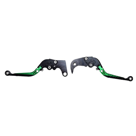 Dźwignia hamulca i sprzęgła łamana do Suzuki GSXR zielona komplet